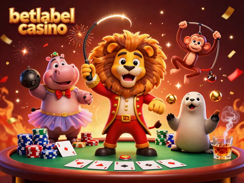 Experience the thrill of betlabel casino with vibrant characters in action-packed gambling scene.